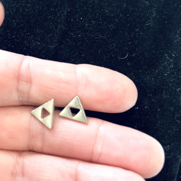 NEW Sterling silver?Triangle minimalistic post earrings - Picture 7 of 7
